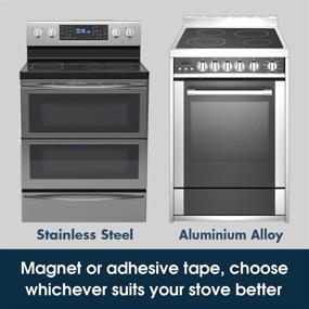 img 1 attached to 🔥 Sarlatino Stove Kitchen Shelf, 30" Black Stainless Steel Stove Top Shelf, Kitchen Storage Solution with Magnetic Oven Spice Rack - Easy Installation for Enhanced Organization