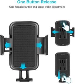 img 1 attached to 📱 Emoly Car Cup Holder Phone Mount for Cell Phones iPhone XS/Max/X/8/7 Plus/Galaxy - Longer Neck Design