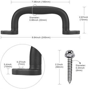 img 1 attached to 🪂 SELEWARE Non-Slip Plastic Playground Safety Handles - 2 Pack: Perfect Playset Accessories for Playhouse, Treehouse, Climbing Frame, Jungle Gym, and Swing Set