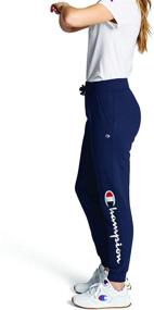 img 3 attached to Champion Women's Powerblend Joggers with Script Logo