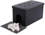 🐾 meexpaws extra large cat litter box enclosure furniture hidden bench with waterproof interior, dog-proof, easy to clean, assembly, and odor control - storage cabinet logo