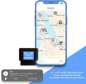 img 4 attached to 🚗 Fleetr GPS Tracker: Real-Time OBD Car Tracker for Kids, Family, and Business - Enhancing Car Security, Driver Safety & Fleet Monitoring"