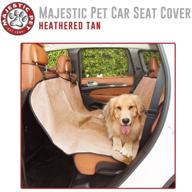 🐾 majestic tan hammock dog car seat cover - waterproof, non-slip rear bench seat protector - universal auto back seat covers for child, infant, and babies - pet travel accessories for cars and suvs - stain protection included logo