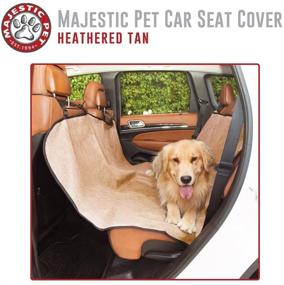 img 1 attached to 🐾 Majestic Tan Hammock Dog Car Seat Cover - Waterproof, Non-Slip Rear Bench Seat Protector - Universal Auto Back Seat Covers for Child, Infant, and Babies - Pet Travel Accessories for Cars and SUVs - Stain Protection Included