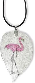 img 4 attached to Daobg Stable Filigree Pendant Necklace Flamingo