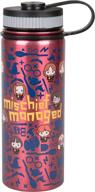 🧙 harry potter mischief managed stainless steel water bottle - chibi character design - insulated, wide mouth lid - 550ml capacity логотип