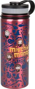 img 3 attached to 🧙 Harry Potter Mischief Managed Stainless Steel Water Bottle - Chibi Character Design - Insulated, Wide Mouth Lid - 550ml Capacity