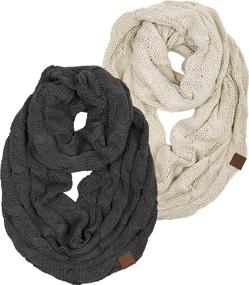 img 4 attached to 🧣 Funky Junque S1 6100 06 Infinity Scarf: Must-Have Women's Accessory