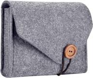💼 procase macbook power adapter case storage bag: organize your macbook accessories with style and convenience –gray logo