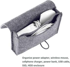 img 1 attached to 💼 ProCase MacBook Power Adapter Case Storage Bag: Organize Your MacBook Accessories with Style and Convenience –Gray