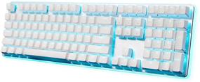 img 4 attached to 🔲 RK ROYAL KLUDGE RK918 Mechanical Gaming Keyboard - RGB Backlit, Full Size 108 Key Anti-Ghosting, Brown Switch, Large LED Side Lamp, White