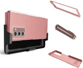 img 1 attached to 📱 BELTRON Case with Clip for Galaxy Z Fold2 5G - Rose: Snap-On Protective Cover with Rotating Belt Holster Combo and Kickstand for Samsung Galaxy Z Fold 2 2020 (SM-F916) - NOT Compatible with ZFold 3