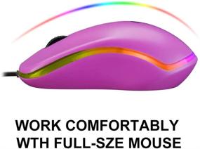 img 3 attached to 🖱️ Coolerplus FC112 USB Optical Wired Computer Mouse - Easy Click for Office and Home, 1000DPI, Premium & Portable - Windows PC, Laptop, Desktop, Notebook Compatible (Orchid Purple)