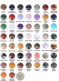 img 1 attached to 💎 Wholesale Lot of 24pcs Multi-Color 20mm Gemstone Round Cab Cabochons for Exceptional Jewelry Making