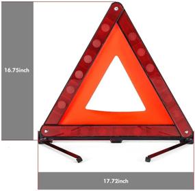 img 1 attached to 🚧 DEDC 6 Pack Foldable Safety Triangle Kit with Storage Bag - Roadside Emergency Hazard Sign Triangle for Triple Warning