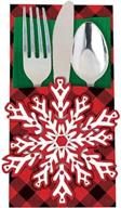 🎄 amscan christmas cozy rustic cutlery holder deluxe multi-pack for festive dining, 1 pack логотип