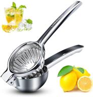 🍋 qisebin stainless steel lemon squeezer - premium quality heavy duty metal squeezer bowl for large manual citrus press juicing and lime squeezing, silver (kp3011) logo