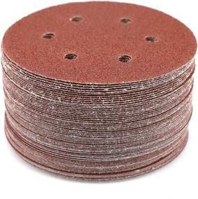 img 1 attached to 🪡 High-Quality TUZAZO 100Pcs Hook and Loop Sanding Discs - 6-Inch 6-Hole Assorted Grits Sandpaper for Random Orbital Sander