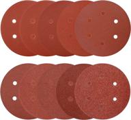 🪡 high-quality tuzazo 100pcs hook and loop sanding discs - 6-inch 6-hole assorted grits sandpaper for random orbital sander logo