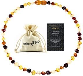 img 4 attached to Certified Natural Baltic Amber Unisex Necklace - 13 inch Length