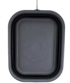 img 1 attached to 🛁 Compact SAMMART 12L Collapsible Tub: Portable, Foldable Space-Saving Dishwashing Basin - Versatile Plastic Washtub (1, Grey/Black)