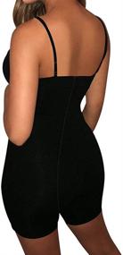 img 2 attached to YMDUCH Women's Sleeveless Bodycon Club Short Jumpsuit - Sexy One Piece Tank Top