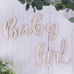 img 4 attached to 🎀 QIFU Wood Baby Girl Sign Party Banner - Ideal for Baby Shower Decor, Birthday Party, Gender Reveal Backdrop, Wall Decor (Baby Girl)