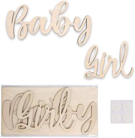 img 2 attached to 🎀 QIFU Wood Baby Girl Sign Party Banner - Ideal for Baby Shower Decor, Birthday Party, Gender Reveal Backdrop, Wall Decor (Baby Girl)