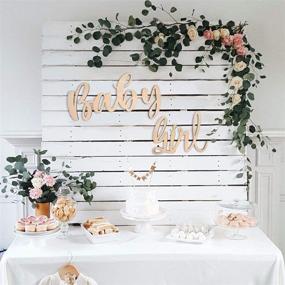 img 1 attached to 🎀 QIFU Wood Baby Girl Sign Party Banner - Ideal for Baby Shower Decor, Birthday Party, Gender Reveal Backdrop, Wall Decor (Baby Girl)