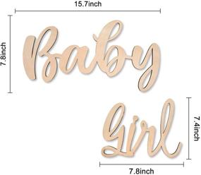 img 3 attached to 🎀 QIFU Wood Baby Girl Sign Party Banner - Ideal for Baby Shower Decor, Birthday Party, Gender Reveal Backdrop, Wall Decor (Baby Girl)