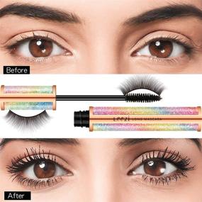 img 1 attached to 💦 Waterproof 4D Silk Fiber Lash Mascara - Thick, Long-lasting, Smudge-proof, Natural 4D Fiber Mascara - Curling, Lengthening, All Day Exquisitely - Extra Long 4D Mascara Black (Pack of 2)