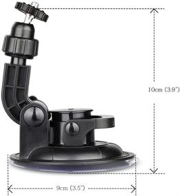 img 1 attached to 📸 HSU Suction Cup Mount for GoPro Hero 10 9 8 7 6 5 4 DJI Osmo Action Camera: Versatile Car Window Holder with 1/4-20 Ball Joint Thread, Ideal for Boats, Vehicles, and Windshields!