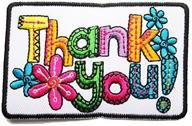 thank you badge iron patches logo