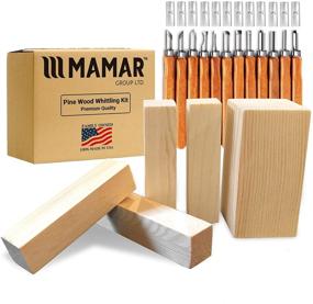 img 4 attached to 🔪 MAMAR Pine Wood Carving Whittling Kit - 12 Piece SK10 Carbon Steel Tools and 5 Large Wood Blocks Bundle - Whittlers Pick - Top Choice for Adults and Kids - Excellent Learning Set for Beginners or Experts