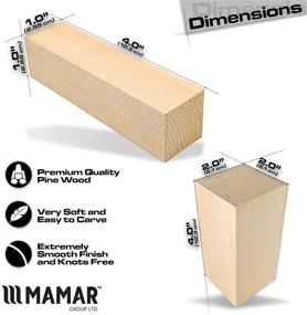 img 2 attached to 🔪 MAMAR Pine Wood Carving Whittling Kit - 12 Piece SK10 Carbon Steel Tools and 5 Large Wood Blocks Bundle - Whittlers Pick - Top Choice for Adults and Kids - Excellent Learning Set for Beginners or Experts