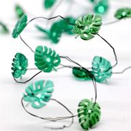 xiwu monstera leaf string lights - 10 ft 40 led fairy lights with remote &amp; 12 modes - green palm leaves for bedroom, st. patrick's day, summer party, tropical themed decor - green decoration логотип