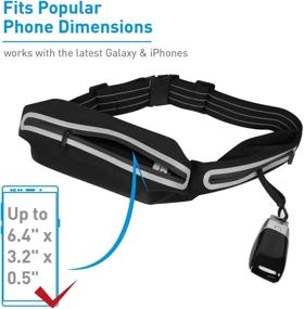 img 1 attached to 🏃 Macally Slim Running Belt Waist Pack - Compact & Low Profile Design - Non-Bounce Fanny Pack for Phone - Reflective Fitness Gear for Men & Women - Ideal for Jogging, Hiking, Cycling, Night Run (Black) - Model: RUNBELTSTRIP