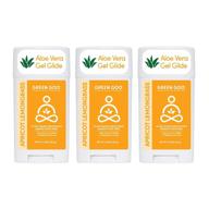 🍃 green goo all natural deodorant, apricot & lemongrass gel, 2.25 oz, pack of 3 - effective for men and women logo