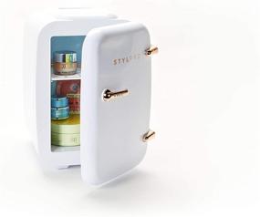 img 4 attached to 🌸 StylPro Rose Gold Mini Beauty Fridge (4L/6-Can): Portable Cooler and Warmer for Skincare, Nail Polish, Serums, Creams, Moisturizers, Toners, Sunscreen, and Home Items