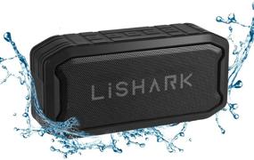img 4 attached to 🔊 LiSHARK Portable Wireless Bluetooth Speaker - IP67 Waterproof Outdoor Speakers with FM Radio, Hands-Free Calls - Perfect for Shower, Pool, Beach, Boating, Bag, Hiking - 16H Playtime, Loud HD Sound (Black)
