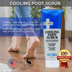 img 1 attached to 👣 Dr. Охлаждающий скраб для стоп Foot Cooling для удаления мертвой кожи: Мощное средство для отшелушивания мозолей и грубых пяток | С морской солью, эвкалиптом, пемзой и мятой | Объемом 8 жид. унц.