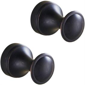 img 4 attached to 🛁 Leyden Bronze Towel Hooks: Antique Oil Rubbed Brass Robe Hooks for Bathroom & Kitchen (2 Packs)