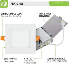 img 1 attached to ⚡️ ASD Ultra Thin Temperature Selectable 3000K 4000K 5000K Industrial Electrical and Lighting Components: Premium Quality Lighting Solutions for Versatile Industrial Applications