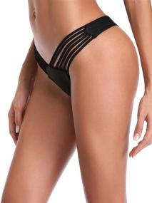 img 2 attached to 👙 RELLECIGA Women's Shell Design Strappy Thong Bikini Bottom: Stylish & Flattering Swimwear Choice
