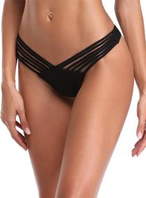 img 3 attached to 👙 RELLECIGA Women's Shell Design Strappy Thong Bikini Bottom: Stylish & Flattering Swimwear Choice
