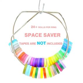 img 3 attached to 🧶 Washi Tape Organizer: Washi Tape Storage Ring (8 inches) - Set of 3