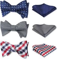 👔 hisdern classic self-tie pocket men's accessories - ideal for ties, cummerbunds & pocket squares logo