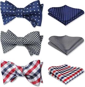 img 4 attached to 👔 HISDERN Classic Self-Tie Pocket Men's Accessories - Ideal for Ties, Cummerbunds & Pocket Squares