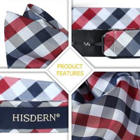 img 1 attached to 👔 HISDERN Classic Self-Tie Pocket Men's Accessories - Ideal for Ties, Cummerbunds & Pocket Squares