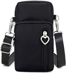 img 4 attached to Horscrite Phone Bag Purse Wallet Crossbody Bag: Lightweight & Spacious Pockets - Ideal Sports Armband Bag for Men and Women